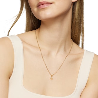 David Yurman Pavé Initial M Pendant In 18ct Yellow With Diamonds