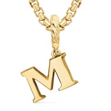 David Yurman Pavé Initial M Pendant In 18ct Yellow With Diamonds