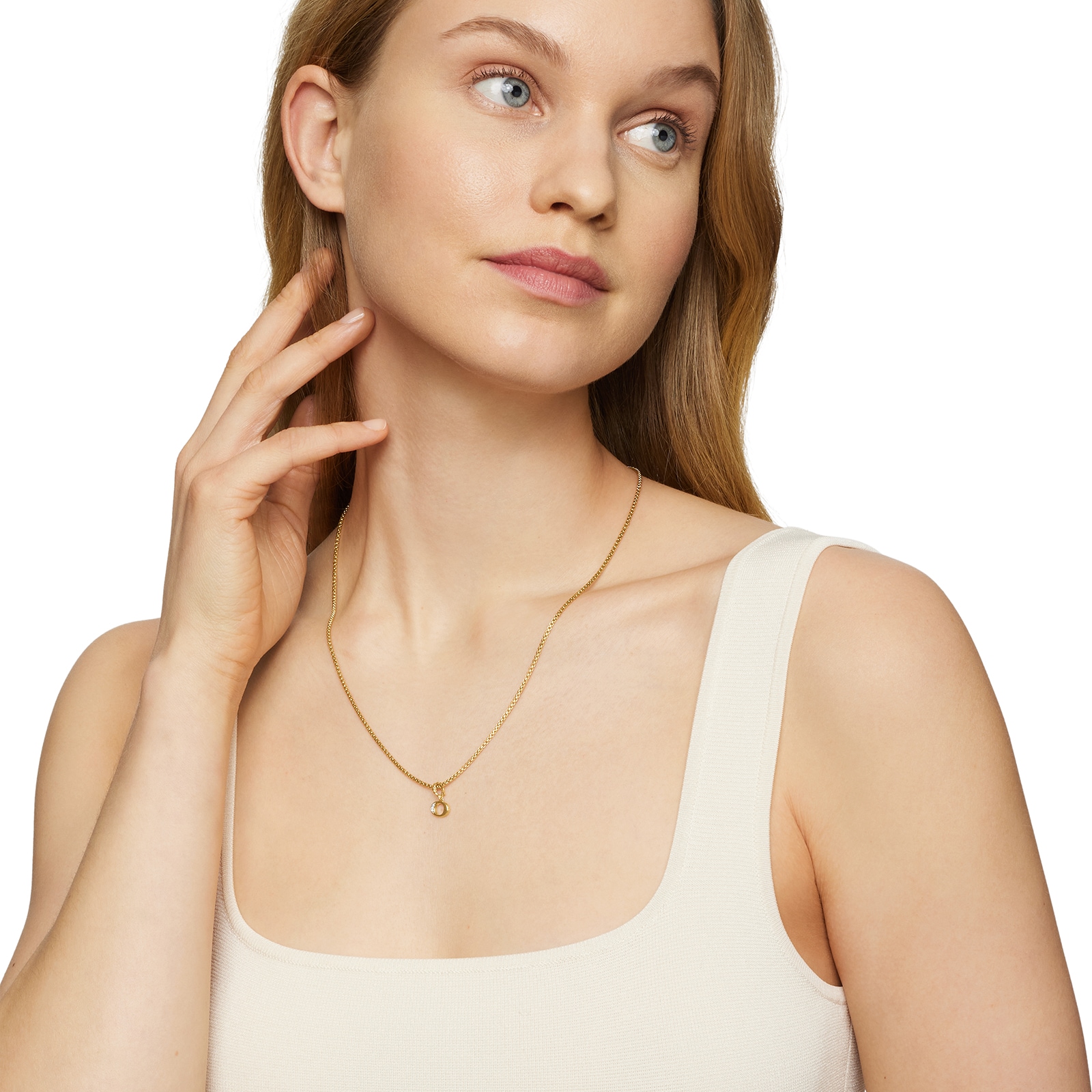 David Yurman Pavé Initial O Pendant In 18ct Yellow With Diamonds