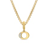 David Yurman Pavé Initial O Pendant In 18ct Yellow With Diamonds