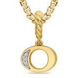 David Yurman Pavé Initial O Pendant In 18ct Yellow With Diamonds
