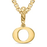 David Yurman Pavé Initial O Pendant In 18ct Yellow With Diamonds
