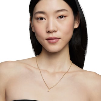 David Yurman Pavé Initial P Pendant In 18ct Yellow With Diamonds