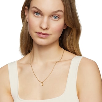 David Yurman Pavé Initial Q Pendant In 18ct Yellow With Diamonds