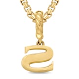 David Yurman Pavé Initial S Pendant In 18ct Yellow With Diamonds