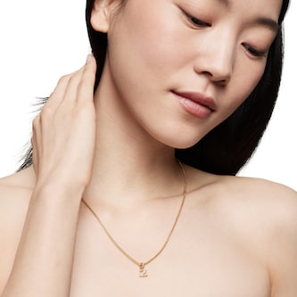 David Yurman Pavé Initial Z Pendant In 18ct Yellow With Diamonds