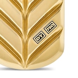 David Yurman Chevron Tag In 18ct Yellow Gold With Black Onyx, 21mm