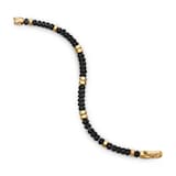 David Yurman Hex Bead Bracelet In Black Onyx And 18ct Yellow Gold, 6mm - Size Medium
