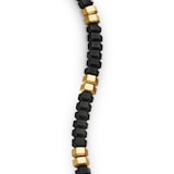 David Yurman Hex Bead Bracelet In Black Onyx And 18ct Yellow Gold, 6mm - Size Medium