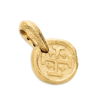David Yurman Shipwreck Coin Amulet In 18ct Yellow Gold, 10.5mm