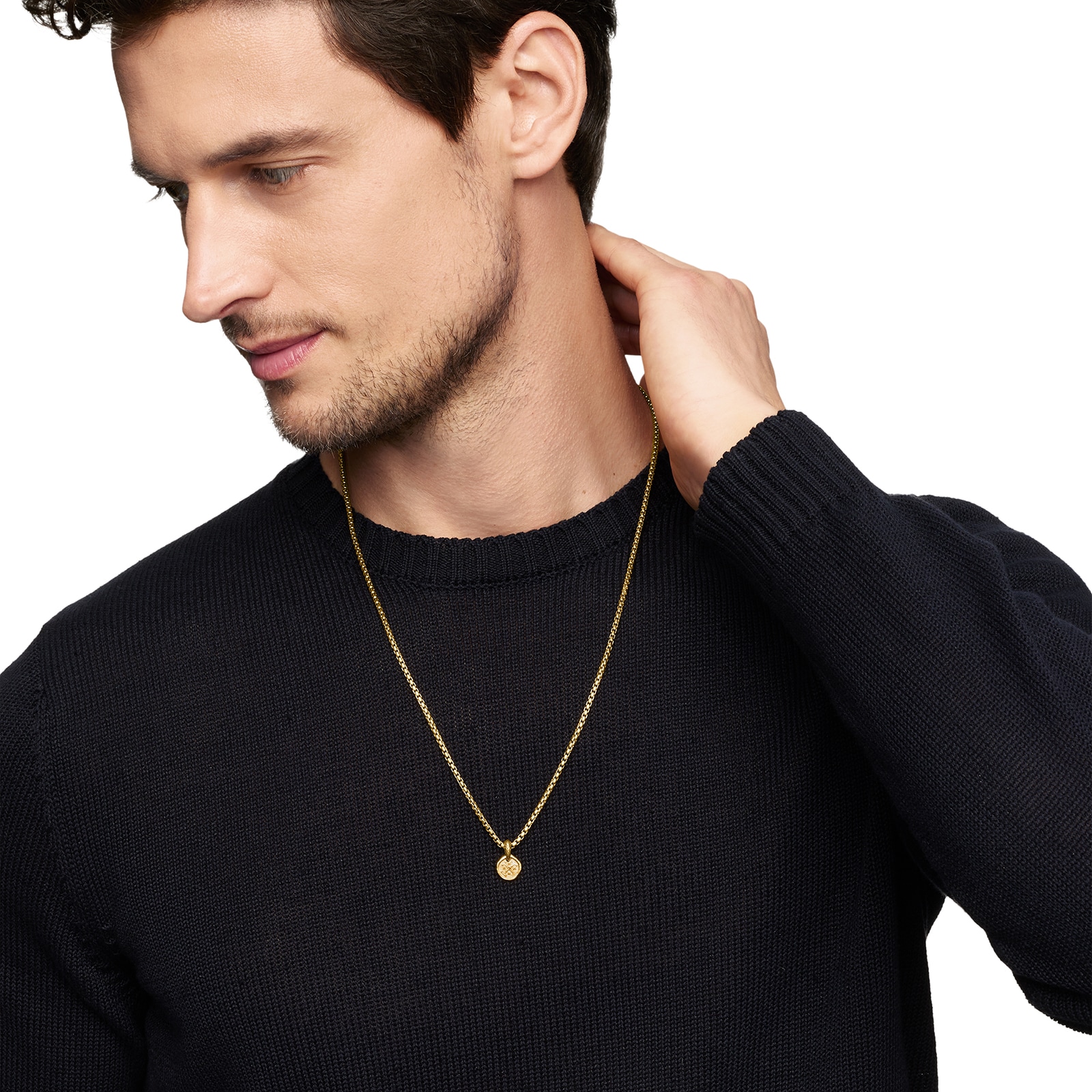 David Yurman Shipwreck Coin Amulet In 18ct Yellow Gold, 10.5mm