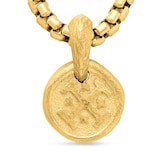 David Yurman Shipwreck Coin Amulet In 18ct Yellow Gold, 10.5mm