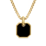David Yurman Octagonal Amulet In 18ct Yellow Gold With Black Onyx, 15mm