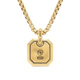 David Yurman Octagonal Amulet In 18ct Yellow Gold With Black Onyx, 15mm