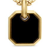 David Yurman Octagonal Amulet In 18ct Yellow Gold With Black Onyx, 15mm