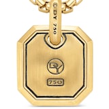 David Yurman Octagonal Amulet In 18ct Yellow Gold With Black Onyx, 15mm