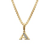 David Yurman Pavé Initial A Pendant In 18ct Yellow With Diamonds