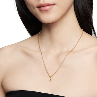 David Yurman Pavé Initial B Pendant In 18ct Yellow With Diamonds