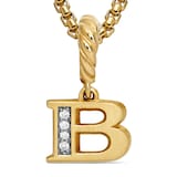 David Yurman Pavé Initial B Pendant In 18ct Yellow With Diamonds