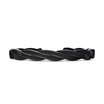 David Yurman DY Helios™ Cuff Bracelet In Black Titanium, 9mm - Size Medium
