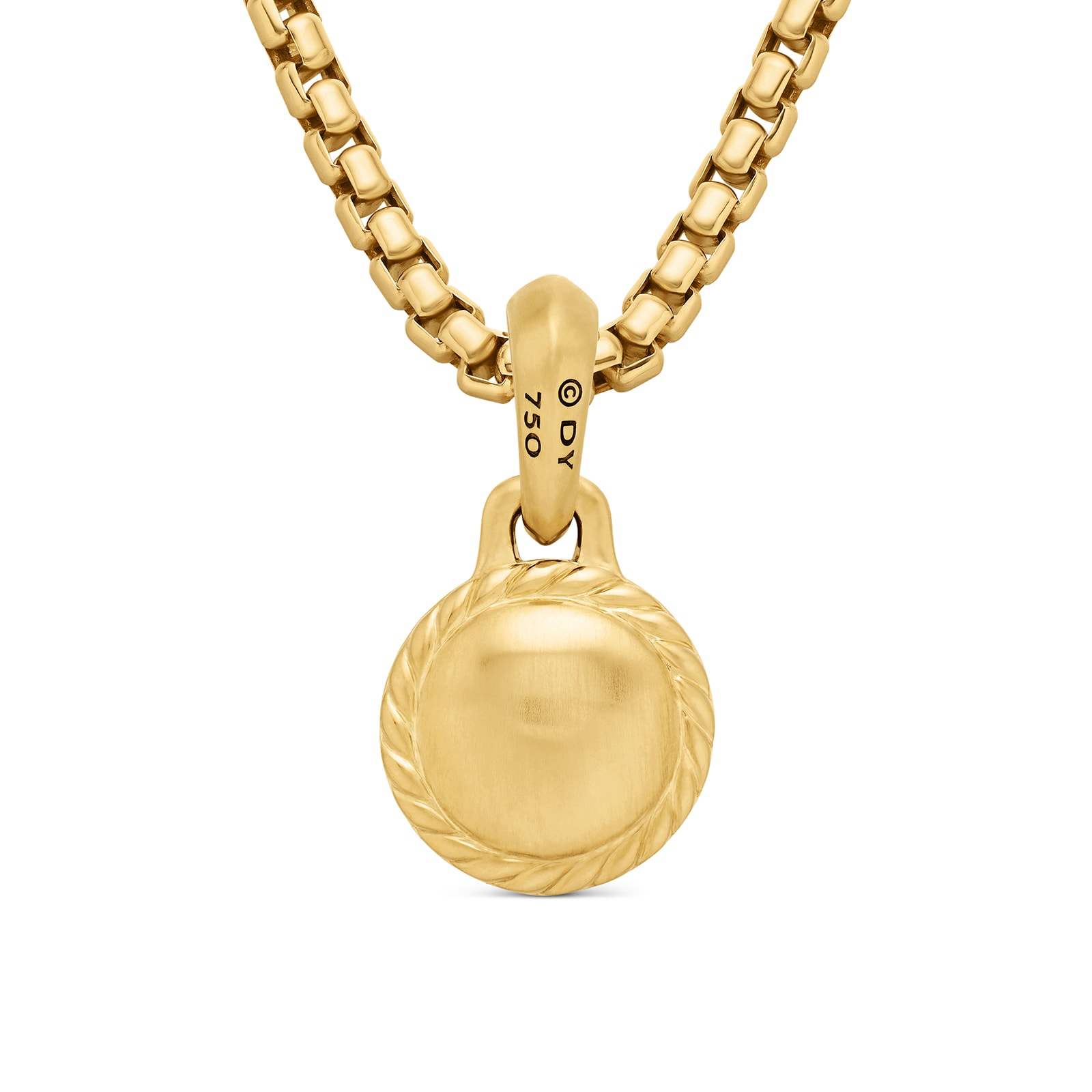 David Yurman Evil Eye Amulet In 18ct Yellow Gold With Emerald, 14.5mm David Yurman Evil Eye Amulet In 18ct Yellow Gold With Emerald, 14.5mm