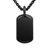 David Yurman Sculpted Cable Tag In Black Titanium, 27mm