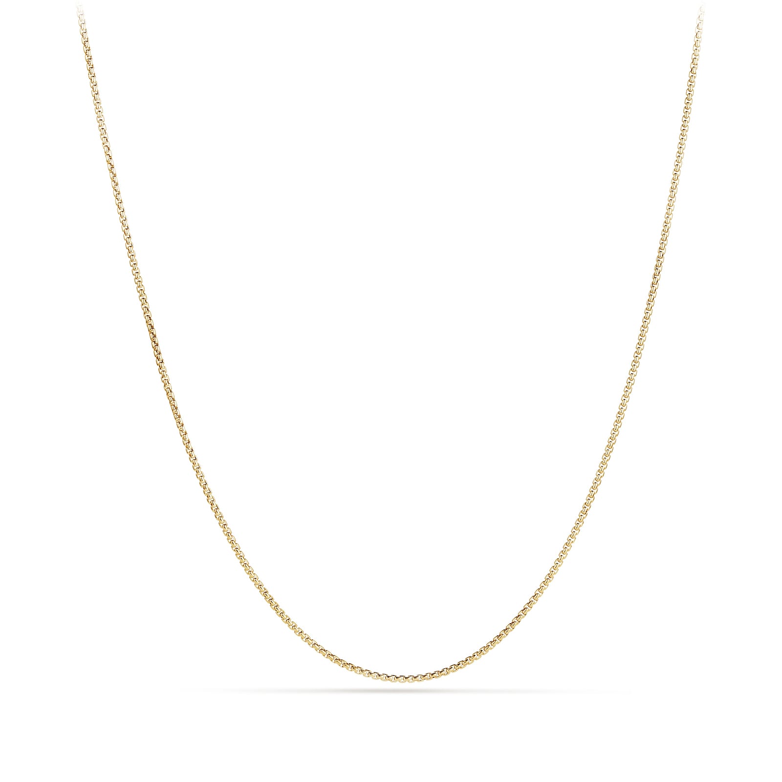 David Yurman Box Chain Necklace In 18ct Yellow Gold, 1.7mm David Yurman Box Chain Necklace In 18ct Yellow Gold, 1.7mm