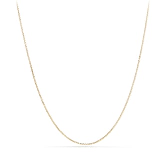 David Yurman Box Chain Necklace In 18ct Yellow Gold, 1.7mm