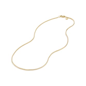 David Yurman Box Chain Necklace In 18ct Yellow Gold, 1.7mm