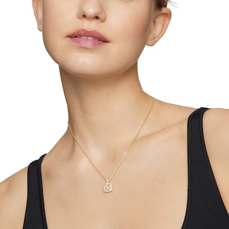 David Yurman Chatelaine® Pavé Bezel Pendant Necklace In 18ct Yellow Gold With Champagne Citrine And Diamonds, 9mm