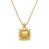 David Yurman Chatelaine® Pavé Bezel Pendant Necklace In 18ct Yellow Gold With Champagne Citrine And Diamonds, 9mm