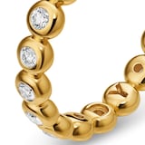 David Yurman Bezel Set Band Ring In 18ct Yellow Gold With Diamonds, 3.7mm - Ring Size 6