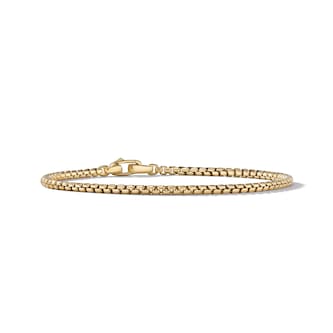 David Yurman Box Chain Bracelet in 18ct Yellow Gold - Size Small