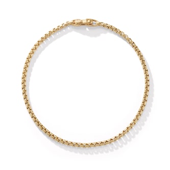 David Yurman Box Chain Bracelet in 18ct Yellow Gold - Size Small