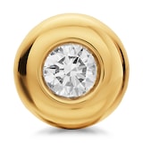 David Yurman Bezel Set Stud Earrings In 18ct Yellow Gold With Diamonds, 6.4mm