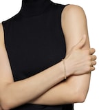David Yurman Bezel Set Tennis Bracelet In 18ct Yellow Gold With Diamonds, 4.7mm - Size Medium