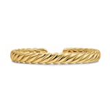 David Yurman Sculpted Cable Flex Bracelet In 18ct Yellow Gold, 7.5mm - Size Large