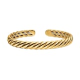 David Yurman Sculpted Cable Flex Bracelet In 18ct Yellow Gold, 7.5mm - Size Large