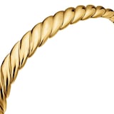 David Yurman Sculpted Cable Flex Bracelet In 18ct Yellow Gold, 7.5mm - Size Large