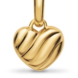 David Yurman Petite Puffy Cable Heart Enhancer In 18ct Yellow Gold