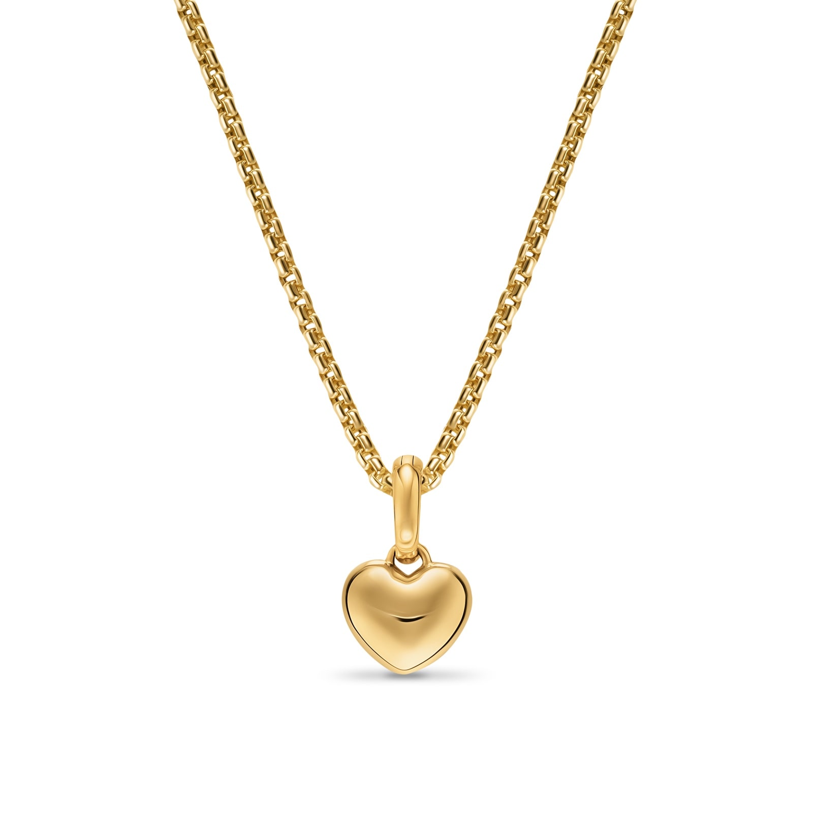 David Yurman Petite Puffy Cable Heart Enhancer In 18ct Yellow Gold David Yurman Petite Puffy Cable Heart Enhancer In 18ct Yellow Gold