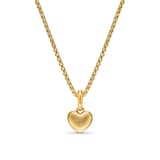 David Yurman Petite Puffy Cable Heart Enhancer In 18ct Yellow Gold