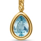David Yurman Mini Pear Cut Amulet In 18ct Yellow Gold With Sky Blue Topaz, 11mm