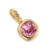 David Yurman Mini Cushion Cut Amulet In 18ct Yellow Gold With Pink Tourmaline, 5.5mm