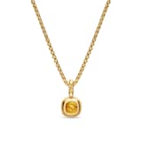 David Yurman Mini Cushion Cut Amulet In 18ct Yellow Gold With Citrine, 5.5mm