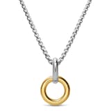 David Yurman Amulet Holder In Sterling Silver With 18ct Yellow Gold, 20.3mm