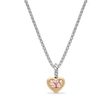 David Yurman Mini Heart Enhancer In Sterling Silver With 14ct Yellow Gold And Morganite, 7.2mm