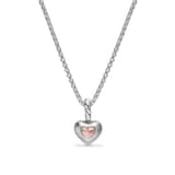 David Yurman Mini Heart Enhancer In Sterling Silver With 14ct Yellow Gold And Morganite, 7.2mm