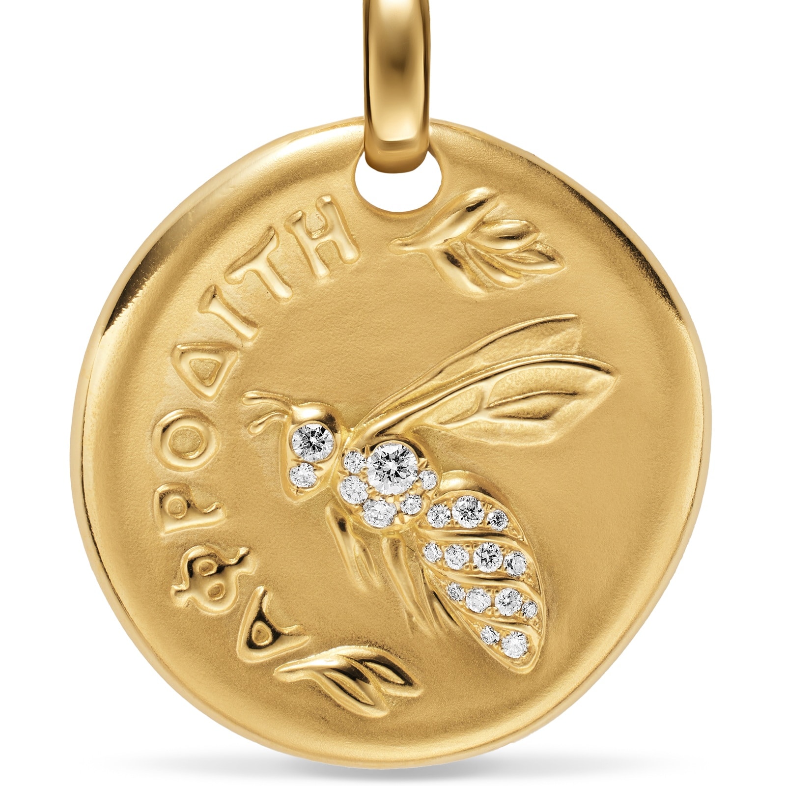 David Yurman Aphrodite Medallion Amulet In 18ct Yellow Gold With Diamonds, 28.3mm David Yurman Aphrodite Medallion Amulet In 18ct Yellow Gold With Diamonds, 28.3mm