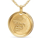 David Yurman Aphrodite Medallion Amulet In 18ct Yellow Gold With Diamonds, 28.3mm